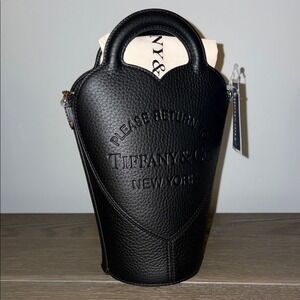 Tiffany & Co. Black Leather Heart‎ Bag